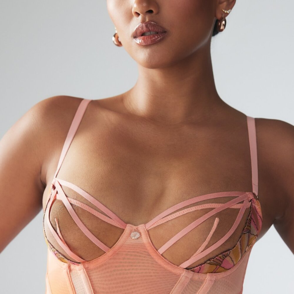 Savage x Fenty Coral Bustier Corset Lingerie NWT